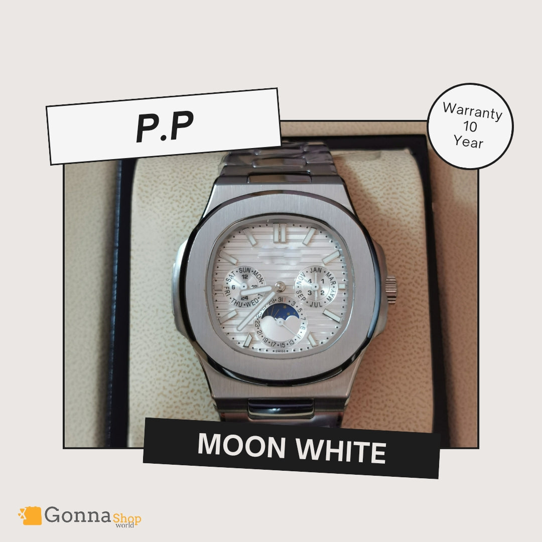 Luxury Watch P.p Moon White