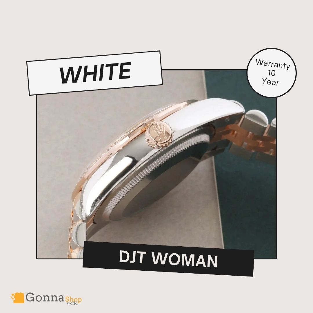 Luxury Watch DJT Half Gold White Dimo 36 For Woman 18k Plated