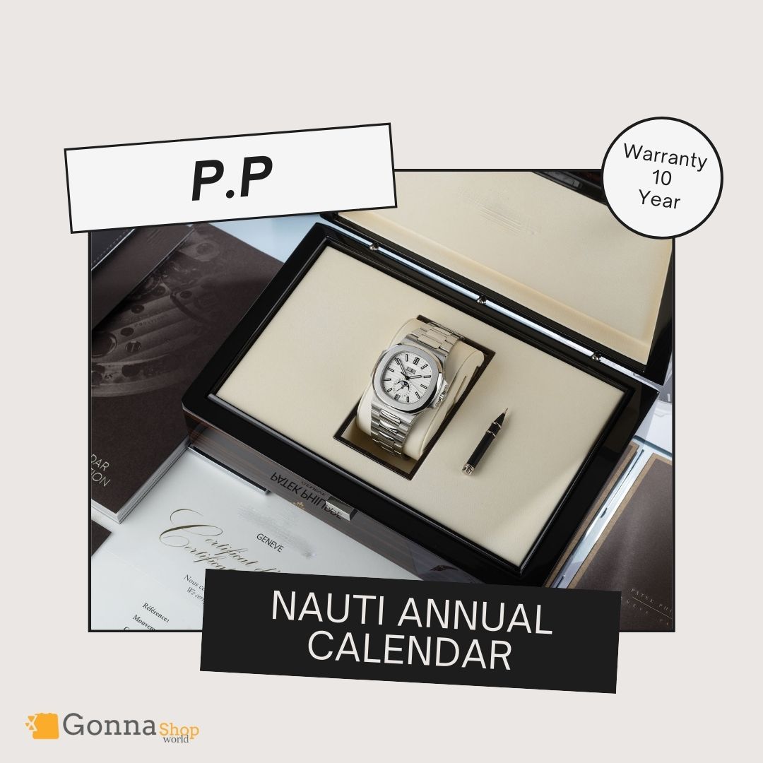 Luxury Watch P.p Naut Annual calendar White Dial