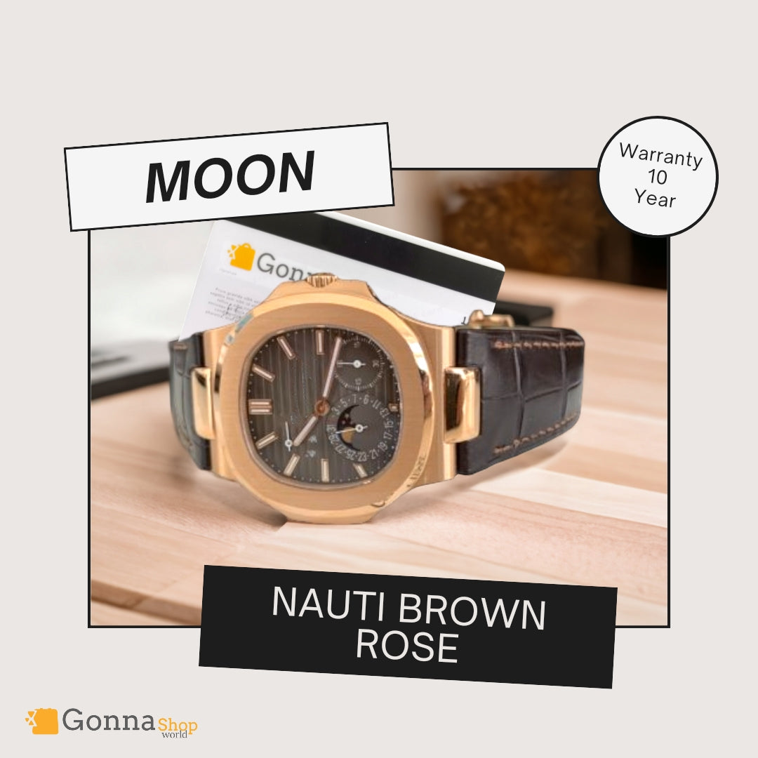 Luxury Watch P.p Moon Brown Rose