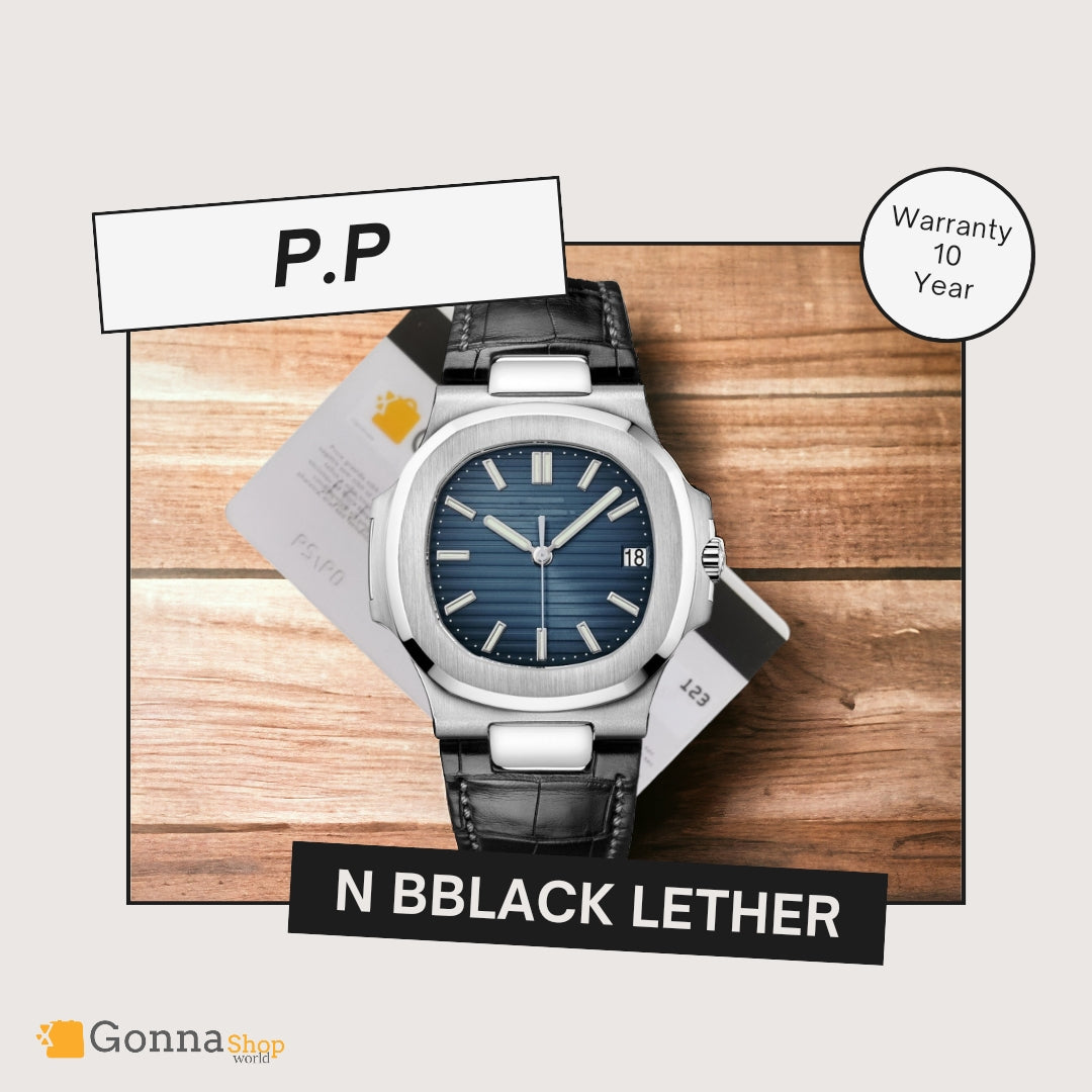 Luxury Watch P.p Naut BBlack Leather