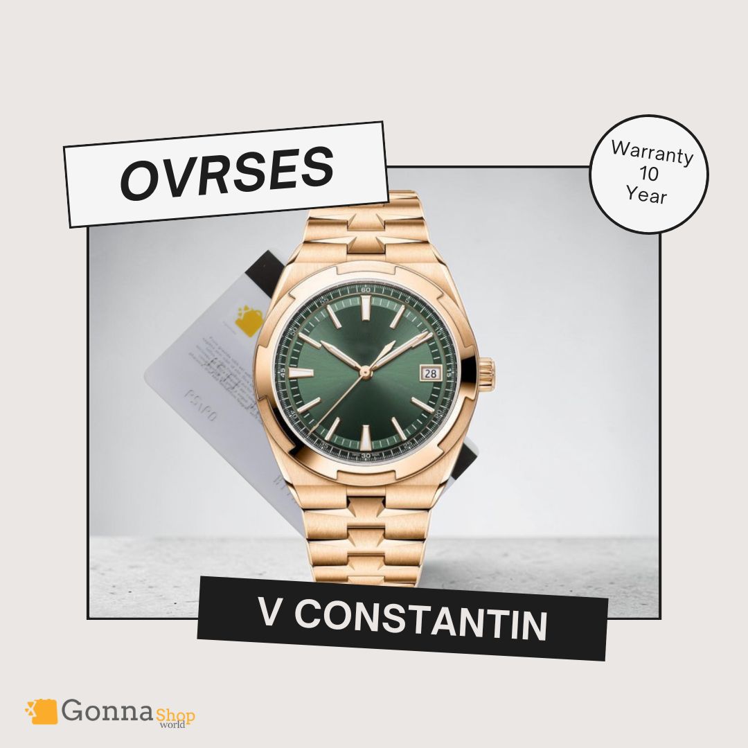 Luxury Watch V Constantin Pink Gold Green
