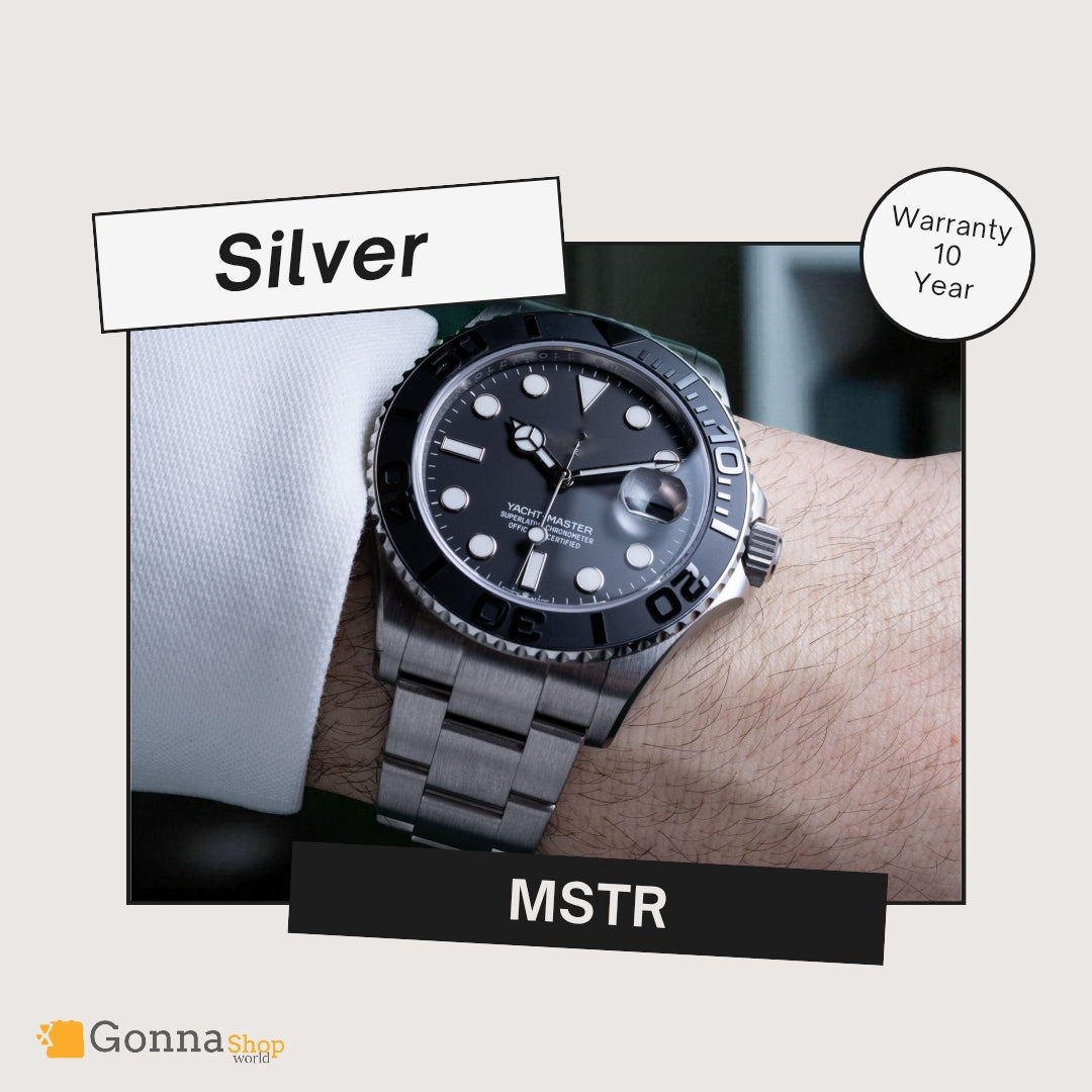 Luxury Watch Mstr Silver