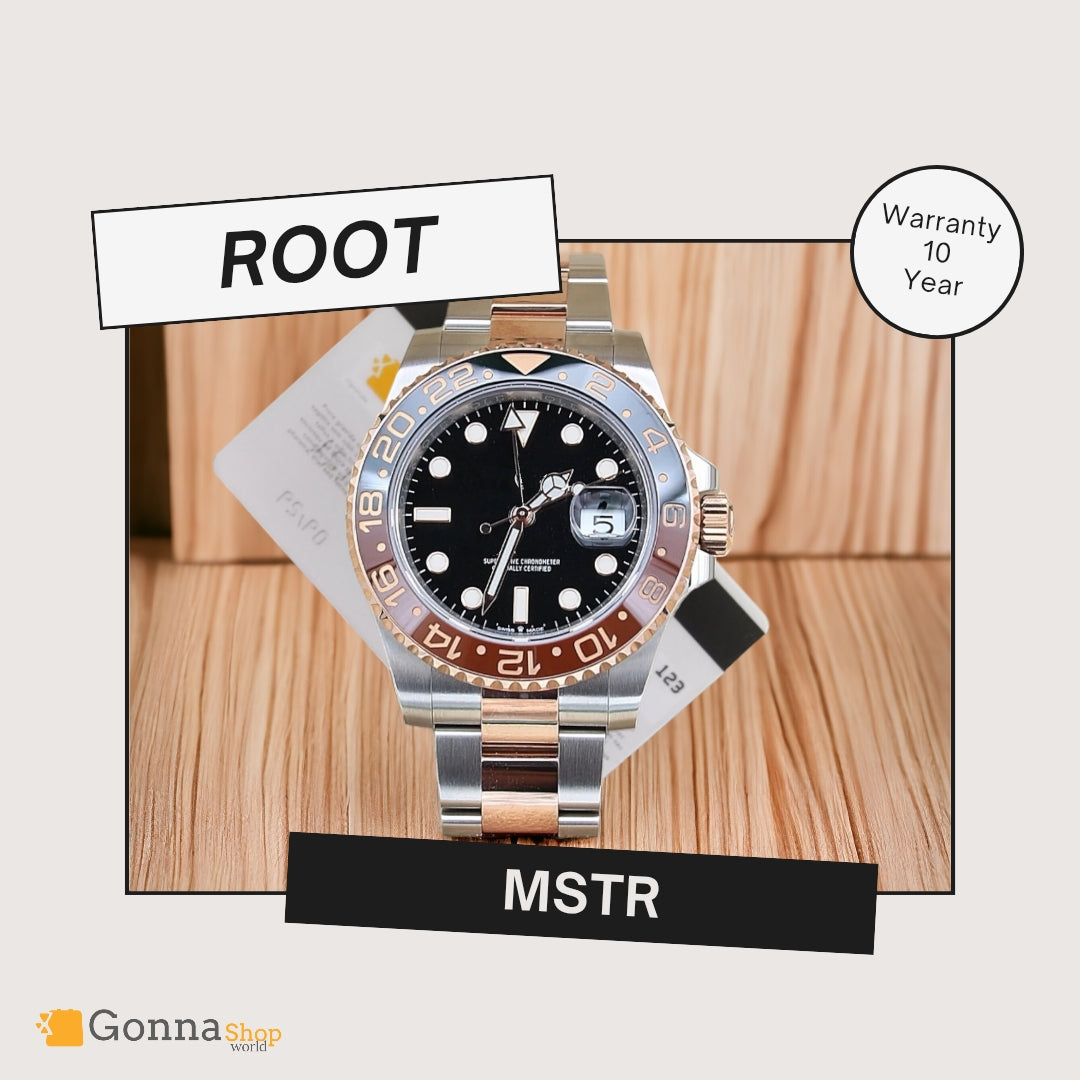 Luxury Watch Mastr II GM Work Rootbeer HF R Plated 18k
