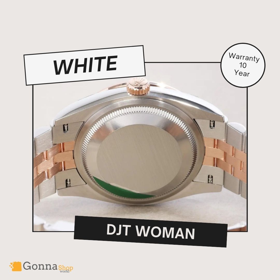 Luxury Watch DJT Half Gold White Dimo 36 For Woman 18k Plated