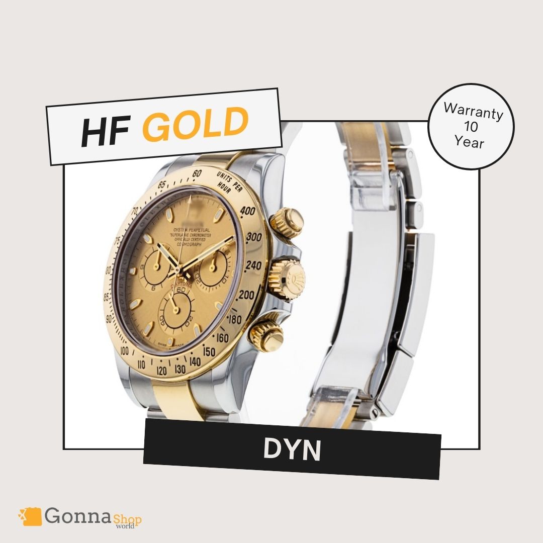 Luxury Watch DYN HF Gold Dial Plated 18k