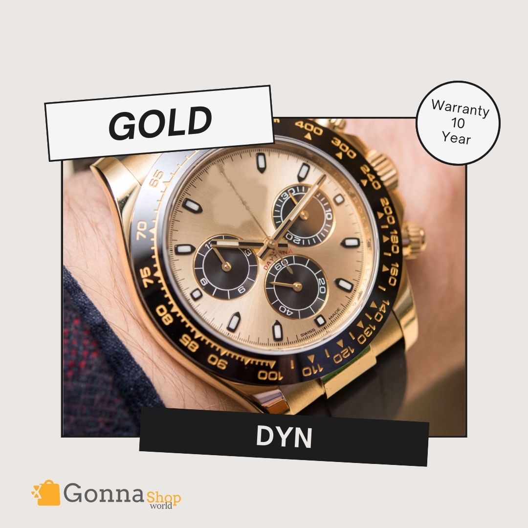 Luxury Watch DYN Rubber Gold