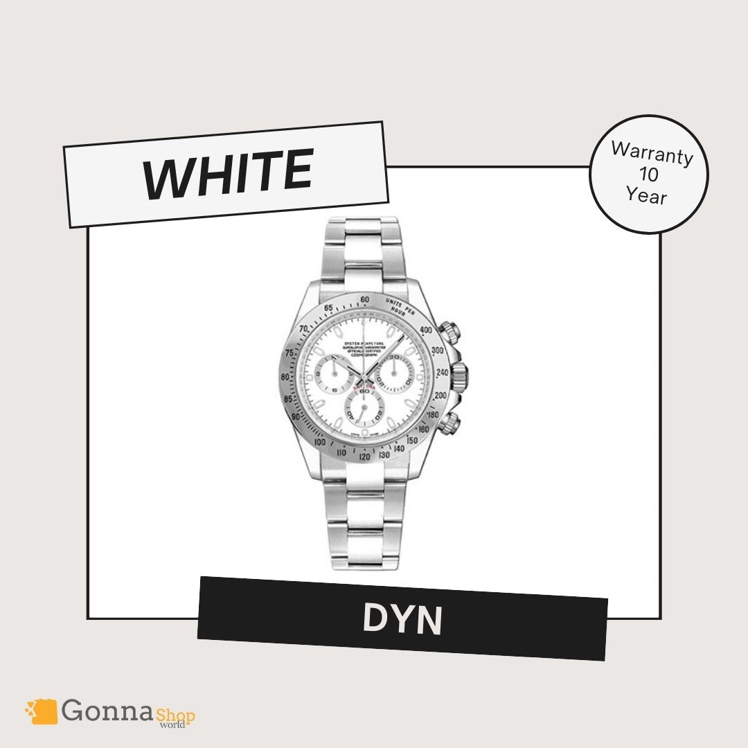 Luxury Watch DYN White Dial Silver