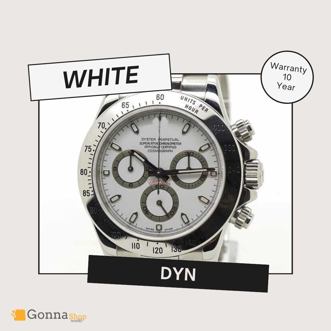 Luxury Watch DYN White Dial Silver