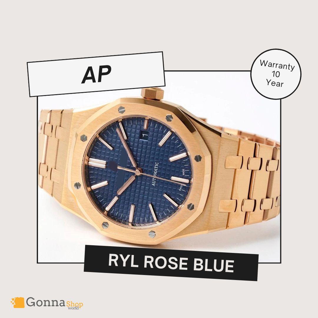Luxury Watch Luxury Watch Ap RYL Rose Plated 18k Blue