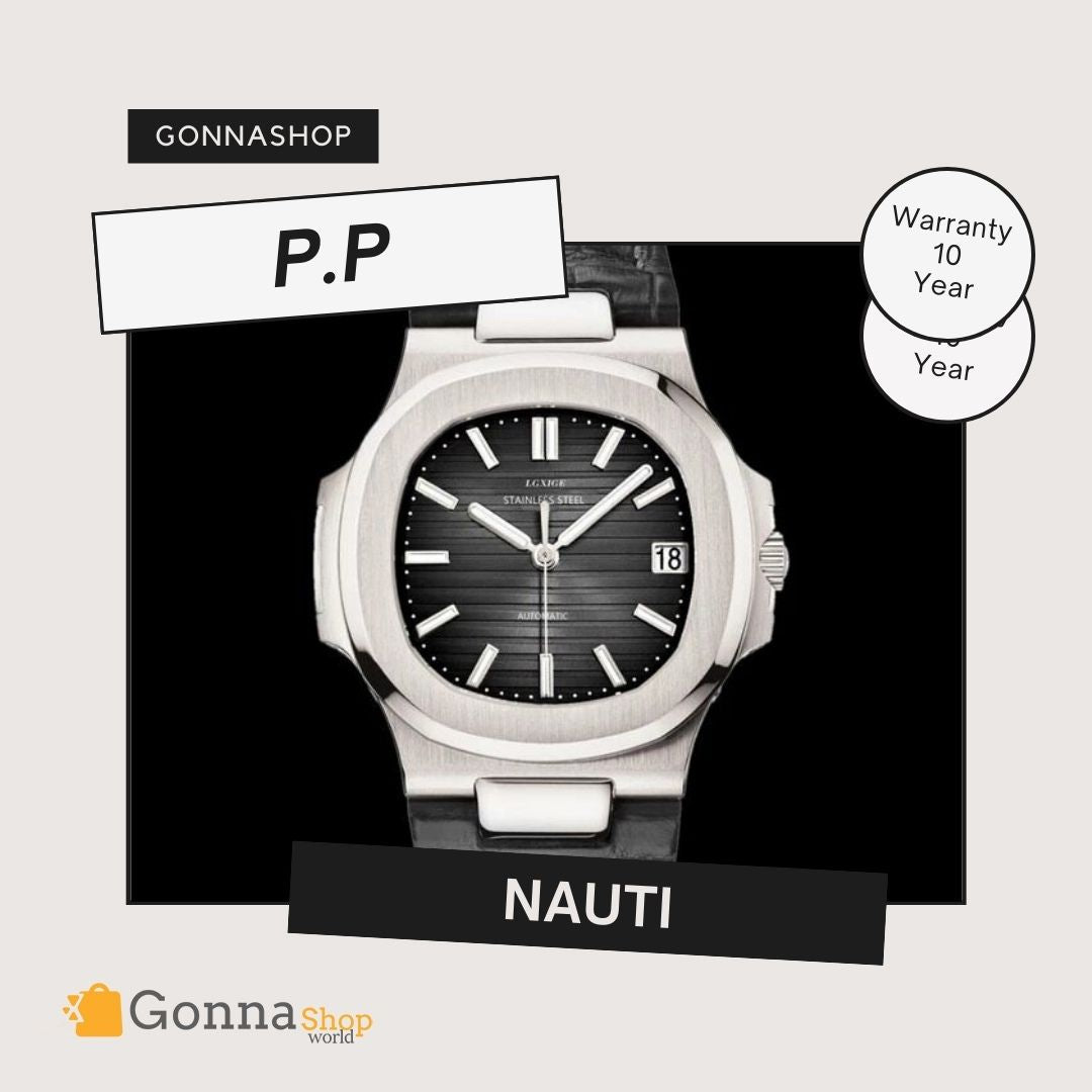 Luxury Watch P.p Naut Black Leather
