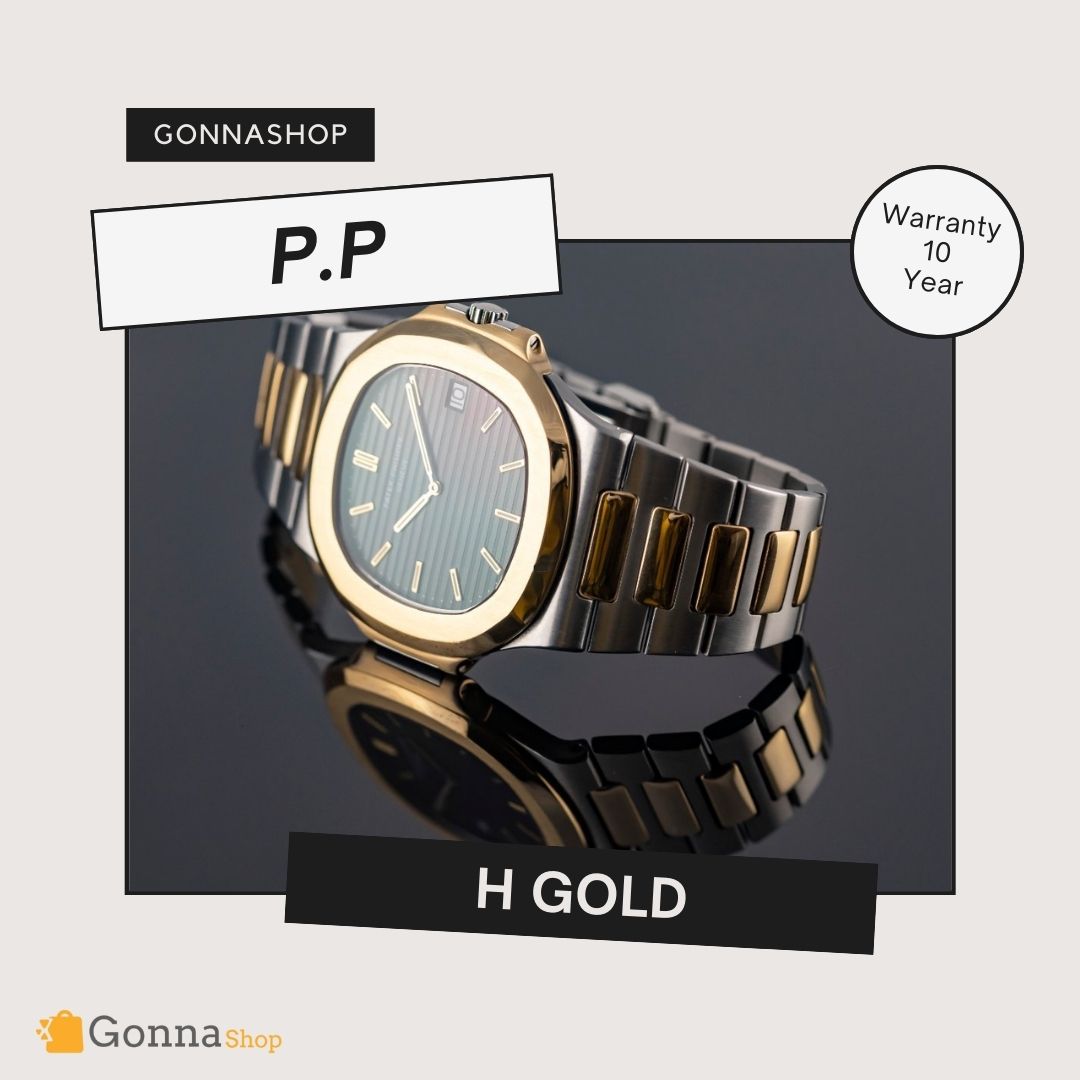 Luxury Watch P.p Naut Half Gold 18k Plated