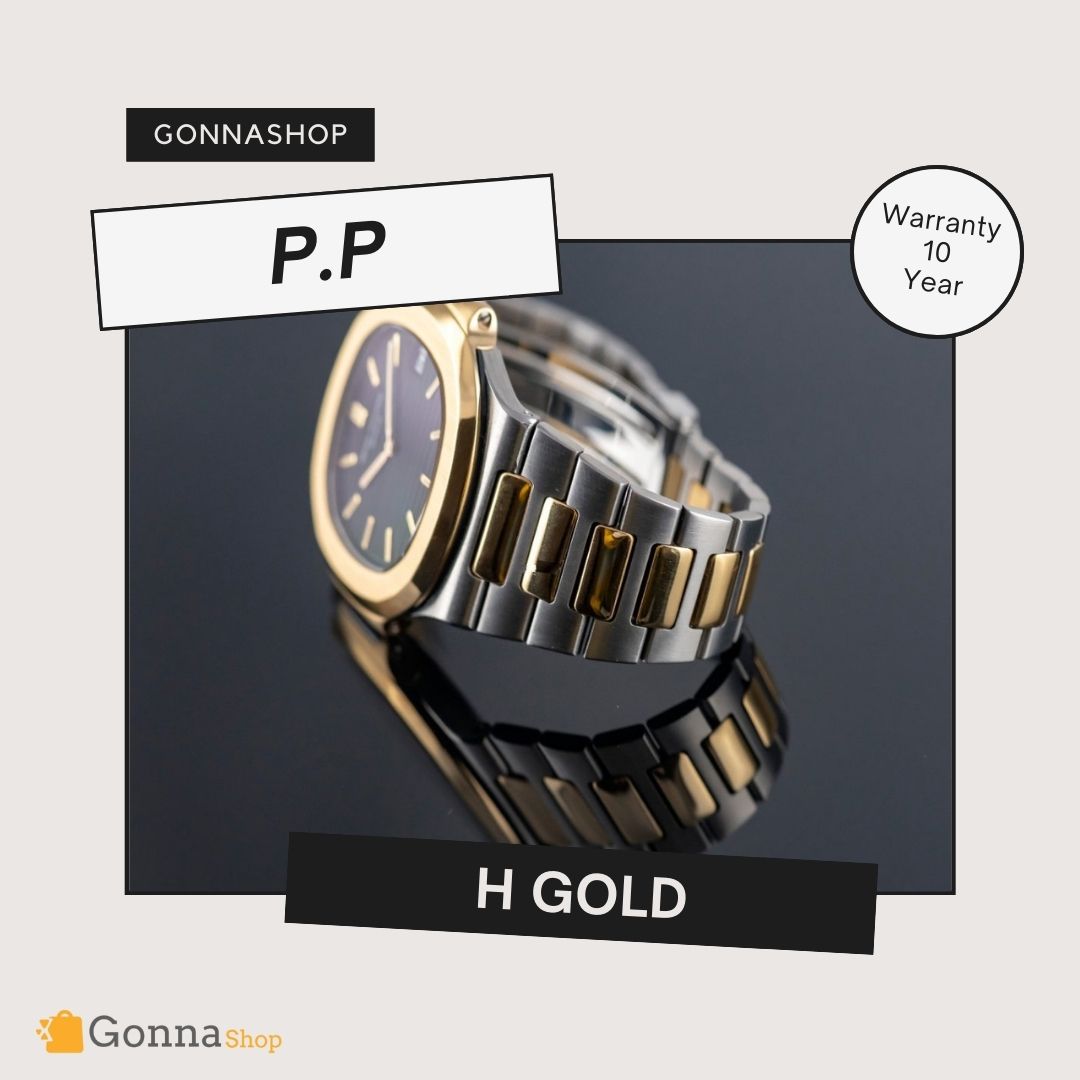 Luxury Watch P.p Naut Half Gold 18k Plated