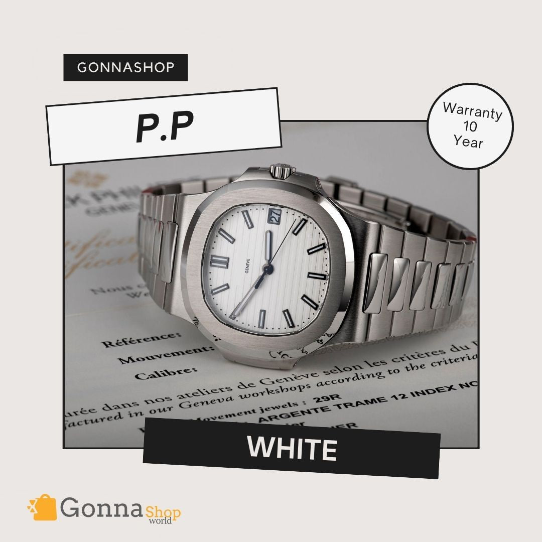 Luxury Watch P.p Naut White